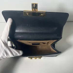 Gucci GG Black Leather Small Padlock Shoulder Bag Purse thumbnail 12
