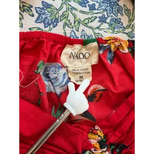 NAOO Red Floral Tropical Women's Maxi Dress Size M thumbnail 2