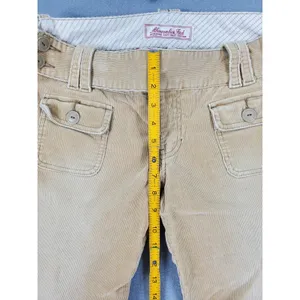 Abercrombie Y2K Low Rise Corduroy Pants Flare Sz 10 Boho Indie Festival Cargo thumbnail 8