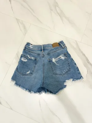 American Eagle Women’s High-Rise Ripped Denim 90s Boyfriend Jean Shorts - 000 thumbnail 2