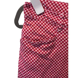 Lee Women's Red & White Gingham Check Capri Pants Cropped Size 12 thumbnail 6