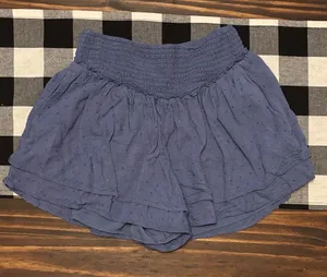 Hollister ultra high rise skirty short Blue Textured Shorts small thumbnail 1