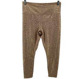 Zyia Active Light N Tight Leggings High Rise Foil Gold Leopard Unicorn 8-10 thumbnail 2