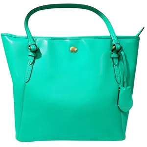 Coach Purse Peyton Saffiano Leather Zip Top Tote Handbag NoA1481-F27349 Green thumbnail 1