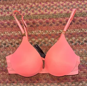 Victoria's Secret Coral Pink UPLIFT PLUNGE Padded Bra thumbnail 1