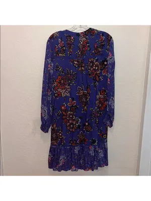 Anthropologie Long Sleeve Floral Paisley Boho Dress cottagecore granny thumbnail 7