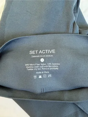 SET Active Gray‎ Seamless High Rise Leggings Size Small thumbnail 4