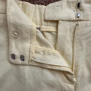 Linen Blend Rachel Zoe Pant Womens 4 Butter Yellow Spring Pastel Preppy 28 x 25 thumbnail 8