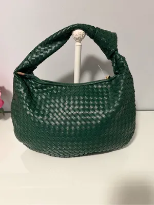 Melie Bianco Dark Green Woven Hobo Bag thumbnail 2