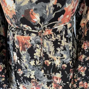 Free People Mini Dress Sz XS Heart Of Gold Dark Floral Boho Bell Sleeve Fairy thumbnail 13