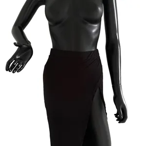 High Waist Maxi Skirt High Rise Split Skirt Beach Cover Up Casual Skirt Stretchy thumbnail 2