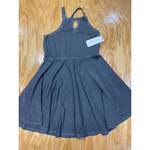 Treasure & Bond Dress Womens Large (10/12) Blue Sleeveless Keyhole Halter B61 thumbnail 2