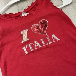 Italia Tank Top cotton sequin ruffle womens Red (size 2) blokecore euro y2k vtg thumbnail 5
