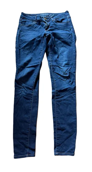 American Eagle Women’s Jeggings Super Stretch Dark Blue Jeans thumbnail 1