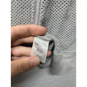 COLDWATER CREEK Silk Cotton Mesh Open Knit Lightweight Cardigan Small 8 Gray thumbnail 3