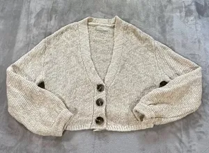 Urban Outfitters Cream Button-Up Cardigan thumbnail 1