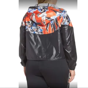 Nike Floral Sportswear Windrunner Black/Red Funnel Neck Jacket NWOT thumbnail 12