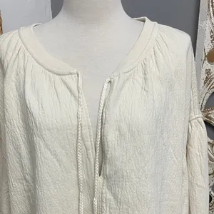 Women's cream Aerie sweater with tassels size L thumbnail 3