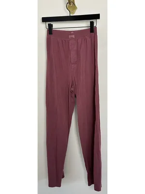 SKIMS Boyfriend Loose Pant in Oxblood Size X-Small thumbnail 2