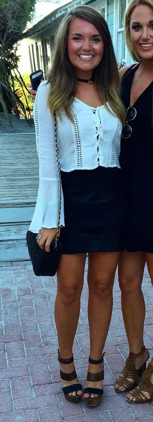 flare crop top White thumbnail 1