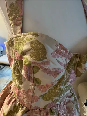 Beautiful Fate floral jacquard hoco cocktail dress thumbnail 2