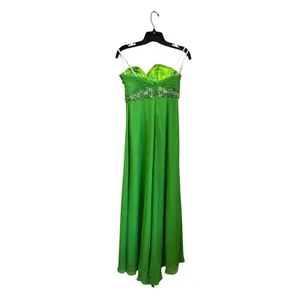 Camille La Vie Green Strapless Prom Gown Beaded Formal Dress Sz 4‎ thumbnail 2