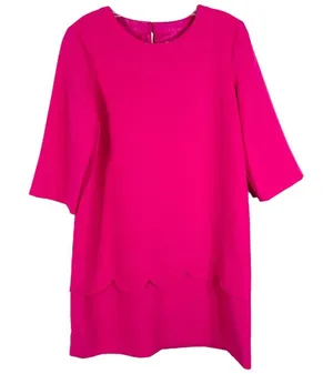 Kate Spade Size‎ 6 Dress Hot Pink Shift Mini Scalloped Crew Lined Keyhole 1352 thumbnail 1