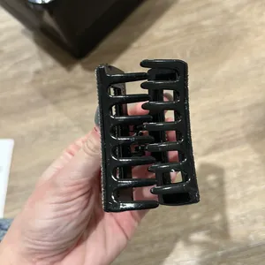 New without tags black diamond plastic hair clip. 3 in long thumbnail 2
