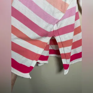 Mersea Catalina Traveler Sweater OS Setting Sun Stripes Oversize Lagenlook thumbnail 8