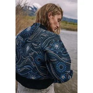 NWT Free People FP Movement Garden Party Bomber Jacket Size M. H thumbnail 3