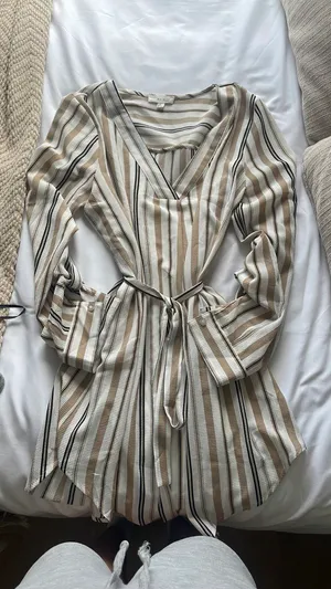 Boutique Lightweight Dress Tan Size L thumbnail 1