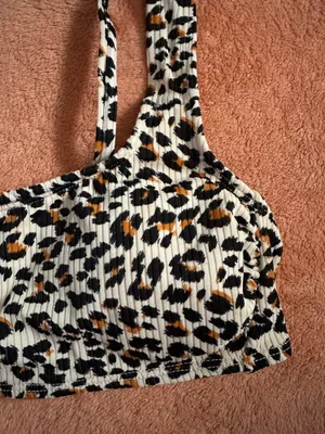CHEETAH PRINT BIKINI TOP thumbnail 4