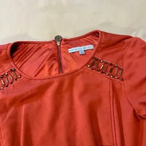 Antonio Melani Dress Size‎ 2 Burnt Orange Embellished Career Cocktail thumbnail 10