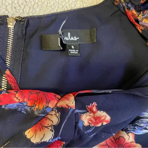 NWOT Lulus Growing, Growing, Gone Navy Blue Floral Print Cutout Maxi Dress thumbnail 9