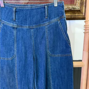 Anthropologie Pilcro and the Letterpress Wide Leg Cropped Jeans ~ Size 26 💛🍄 thumbnail 4