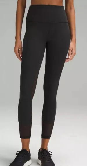 Lululemon Wunder Train Mesh Panel High-Rise Tight 25" thumbnail 1