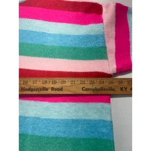 Cabana Crown & Ivy Striped Mock Neck Sweater Oversized Women L Multicolor Soft thumbnail 5