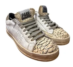 P448 Sneakers with Snake Skin Toe Sz. 38 thumbnail 1