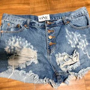 One Teaspoon Denim Shorts Distressed thumbnail 1