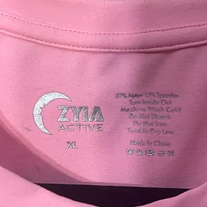 Zyia Women Tank Large Pink Sleeveless Knit crop top shirt woman’s XL thumbnail 3
