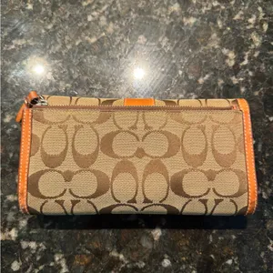 COACH‎ Vintage Hampton Brown Signature Leather Card Case Wallet Clutch C thumbnail 2