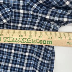 Eddie Bauer Blue White Plaid Flannel Button Down Shirt Womens XL Long Sleeve thumbnail 7