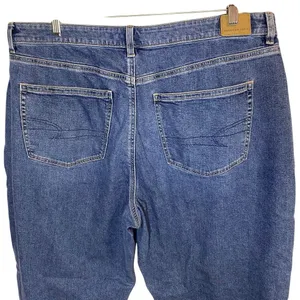 American Eagle Mom Jeans Women's Size 18 Blue Medium Wash‎ High Rise Stretch thumbnail 4