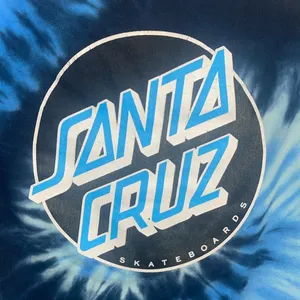 Santa Cruz Women's Raw Hem Tie Dye Graphic Tee Shirt Top Small thumbnail 2