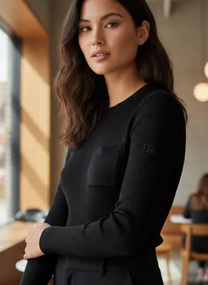 Ralph‎ Lauren Black Long Sleeve Tee size M thumbnail 1