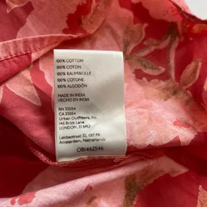 Free People Peony Babydoll Mini Dress Red Floral Puff Sleeve Boho Fall Womens S thumbnail 5