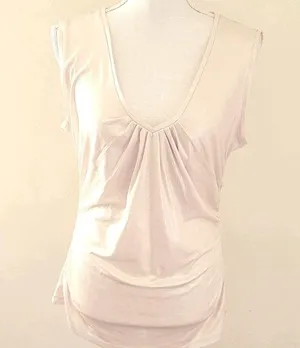 NY&CO metallic high sheen blouse size large thumbnail 1