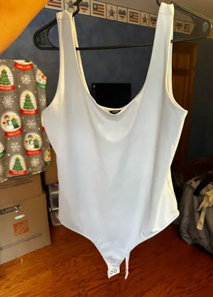 Express White Bodysuit Tank top thumbnail 1