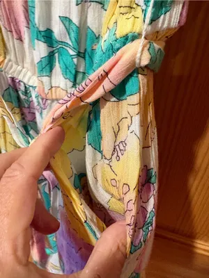 Billabong floral strapless romper vibrant floral women’s M thumbnail 3
