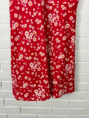 Princess Polly Red Floral Tie Strap Mini Dress Size 2 thumbnail 4